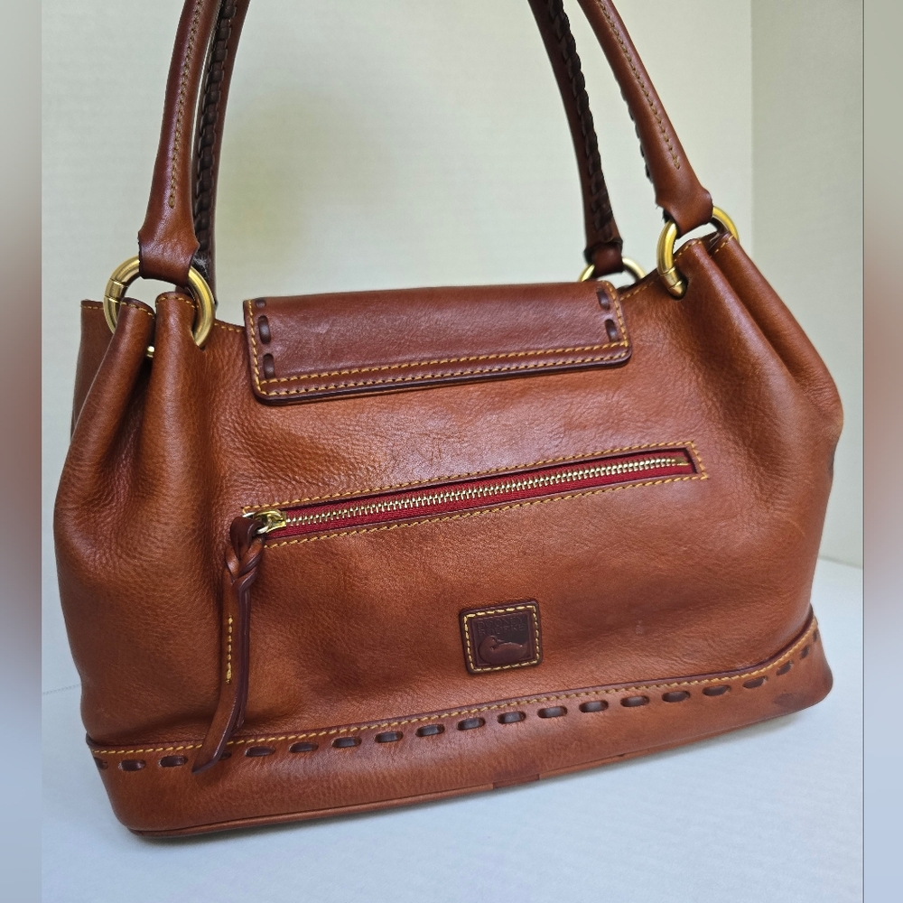 Dooney & Bourke Brown Leather Satchel - Picture 2 of 16